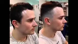 Corte fade masculino e sobrancelha