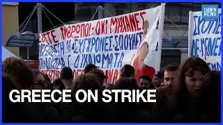 Greece Halts as Workers Strike Against 13-Hour Workday | Ferries & Trains Shut Down