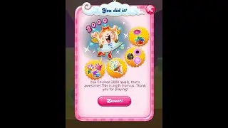 Candy Crush Saga Level 2000 - Sugar Stars,  13 Moves Completed