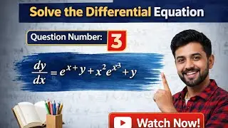 Differential Equation | Exercise 2A | Question 3 | BSc Mathematics