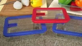 Pyrex - No Leak Lids 6 Piece Glass Storage Set