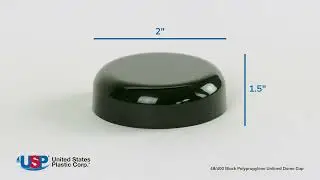 48/400 Black Polypropylene Unlined Dome Cap | U.S. Plastic Corporation&reg;