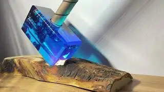 Thor's Hammer | Epoxy Resin Lamp | Resin Art