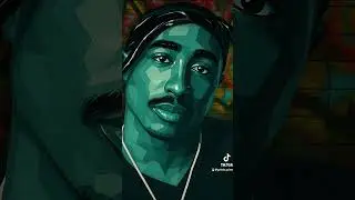 Tupac in bold color 🎨✨ Iconic vibes for your wall. #TupacArt #WallArtVibes