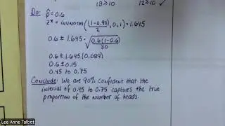 1/13 - AP Statistics - 8.3B Notes
