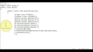 Java | Swing class 'ToolTip - add in toolbar' | CodeLearning