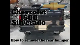 How remove the rear bumper on a 2024 Chevrolet Silverado 1500 Z71