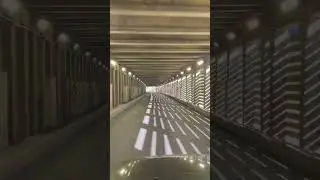 Tunnel in the Mountains, drive to Banff, Alberta
