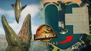 This MOSASAURUS LAGOON has a surprise underwater | Jurassic World Evolution 2 Speed Build