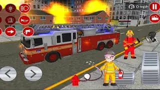 Real Fire Truck Driving - car games #25 - driving simulator 3D - android gameplay