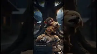 Monkey Saved Puppy Baby 😢❤️ | Emotional Animal Story