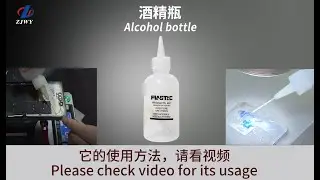 Alcohol bottle and cleaning video.
