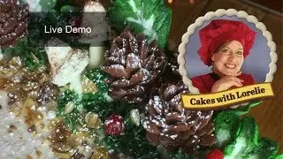 🔴 Live Demo: Buttercream Pine Cones and Pine Needles