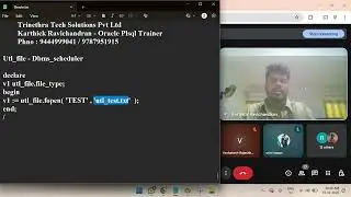 #oracle #plsql #tamil Day 3 - Utl File & Dbms Scheduler