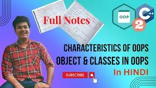 Characteristics of OOPS | OBJECT and CLASSES in OOPS🧑‍🎓 | OOPS part 2 | #youtube #programming