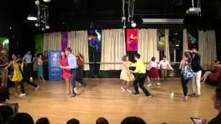 Lindy Hop Newcomers Strictly Prelims Heat 1 Song 2 at Sultans of Swing 2015