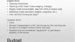 Alternative Education presents Oklahoma Arts Council Grants Step by Step