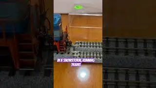 Stuck in a hotel in a snow storm running trains in the lobby #train #nscale on #hotrack #shorts