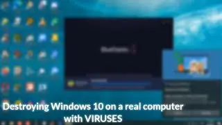 Destroying Windows 10 In a Real Computer With Scam of Network