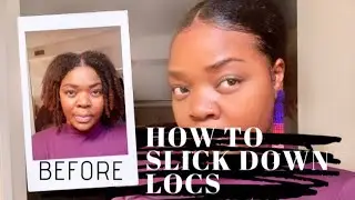 Loc Styles | Super Sleek Low Pony Tail on Unretwisted Locs | Aloe Vera x Flax Seed Gel