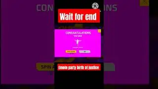 NEW EMOTE PARTY 🥳 BIRTH OF JUSTICE WAIT FOR END 🥺#freefire #comedy #shorts