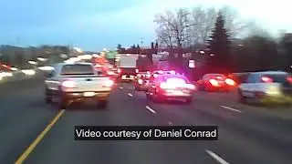 Watch: Car blows past rush hour traffic on U.S. 26, cops give chase