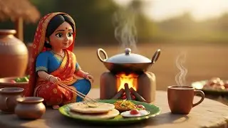 Soothing Mini Village Cooking 🍲 | Peaceful ASMR 3D village video