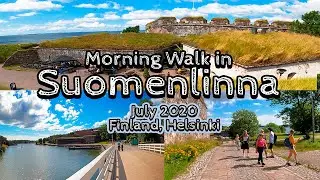 Morning Walk in Suomenlinna Fortress Island, July 2020, Finland, Helsinki [4K]