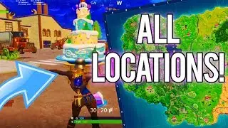 ALL FORTNITE BIRTHDAY CAKE LOCATIONS! (Dance in front of different Birthday Cakes Location Fortnite)