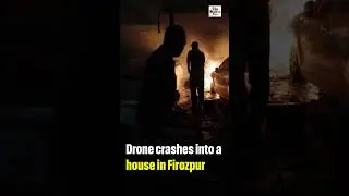 Debris of drone crashes into a house in Firozpur's Khai Pheme village.....