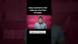 Every comment on this video has more than 50 replies.