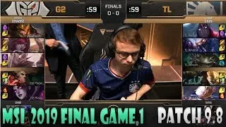 G2 eSports vs Team Liquid - Game 1 | Grand Final MSI 2019 | G2 vs TL - LoL Patch 9.8