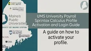 UMS - University Payroll - Sprintax Calculus Profile Activation & Login Guide - SPTX 1