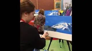 HOBBY ROOM Живопись маслом. Горы. Маки. Мастер-класс Марии Блюдик