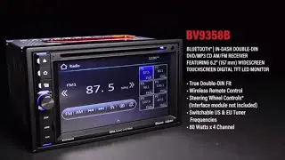 BOSS Audio BV9358B Car DVD Player &ndash; Double Din, Bluetooth Audio and Calling, 6.2 Inch LCD