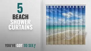 Top 10 Beach Shower Curtains [2018]: InterestPrint Beach Ocean Theme Shower Curtain, Wavy Ocean