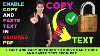 How to Convert a PDF to Enable Copy and Paste Text : How to Unlock a Secured PDF to Copy-Paste Text