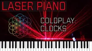 Coldplay - Clocks - Played In Lasers (MIDI Laser Piano)