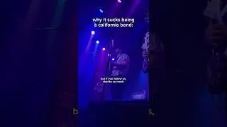 Why It Sucks Being A California Band #bandhumor #indie #indieband