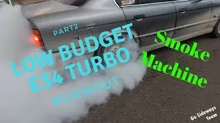 LOW BUDGET E34 518i TURBO Burnout (PART2)