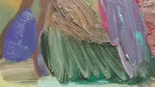 Texture, brushwork, colors in oil