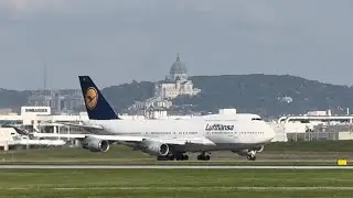 Lufthansa 747-400 landing in Montreal (CYUL)