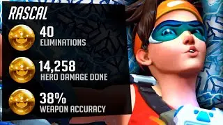 Rascal Pro Fastest Tracer - 40 elims! [ Overwatch Season 29 Top 500 ]