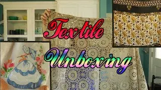Vintage Haul #294: Just a Few Luscious Textiles from a Mystery Box (Gift from Amelia) Embroidery Etc