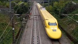 2025/05/29　923形ドクターイエロー　T5編成　上りのぞみ検測　沼津市マルニシ製茶付近