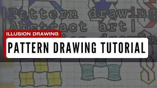 Pattern drawing tutorial | abstract art | illusion drawing for beginners | Drawilicious
