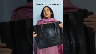 My Everyday Black Tote Bag 👜🖤 | Simple, Spacious & Budget Friendly✨💸 #totebag #myntrahaul #shorts