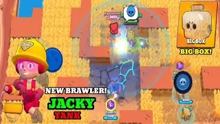 Brawl Stars : New Brawler JACKY Tank | Collect Big Box Rewards | New Update Gameplay!!😱😱🔥