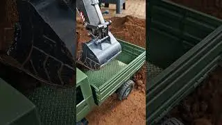 RC Truck Overload Challenge | Hauling Too Much Dirt on Extreme Offroad! #rccar #viral #trending #fyp