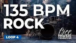 Rock Drum Loop &ndash; 135 BPM | Explosive Groove for Intense Rock Jams &ndash; Loop 4
